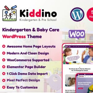 Kiddino - Kids & Kindergarten WordPress Theme