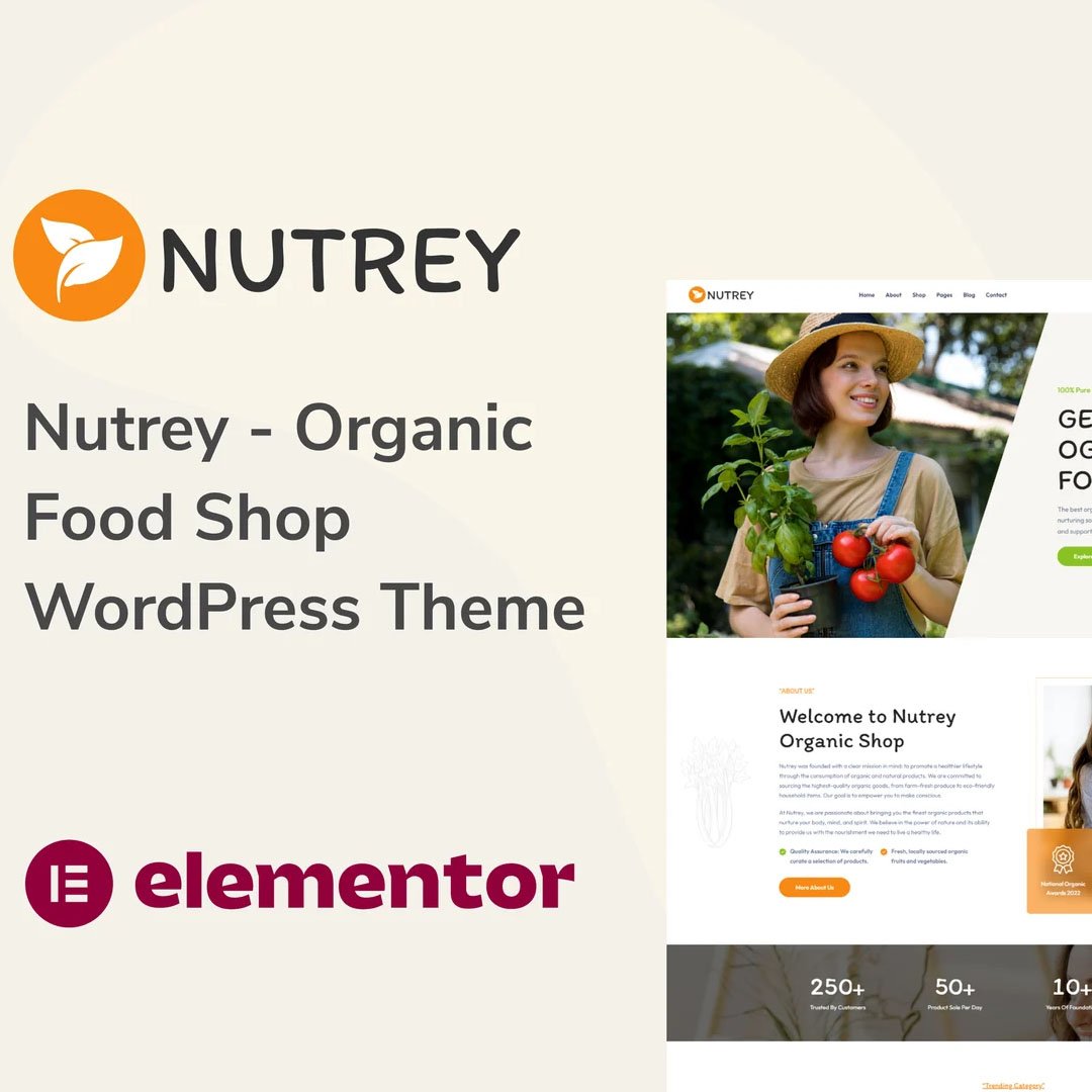 Nutrey - Organic Food Shop WordPress Theme